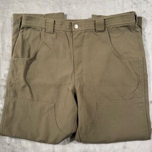 LL Bean Pants Men 36x30 Brown Double Knee Outdoors Cordura Nylon Utility
